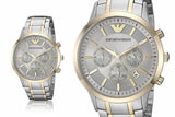 Emporio Armani Renato Chronograph Quartz Silver Dial Two Tone Steel Strap Watch For Men - AR11076 Buy Now By Emporio Armani
