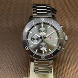 Tommy Hilfiger Larson Chronograph Grey Dial Silver Steel Strap Watch For Men - 1791918 Buy Now By Tommy Hilfiger