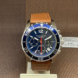 Coach Kent Chronograph Blue Dial Brown Leather Strap Watch for Men - 14602560 Buy Now By Coach