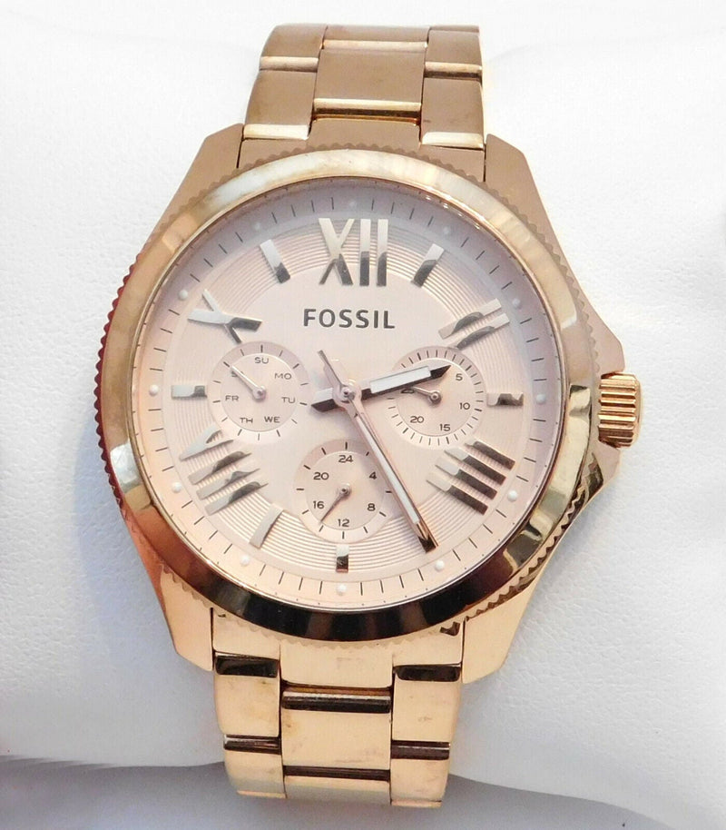 Fossil Cecile Rose Gold Dial Rose Gold Steel Strap Watch for Women - AM4511 Buy Now By Fossil