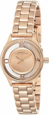 Marc Jacobs Tether Transparent Rose Gold Dial Rose Gold Steel Strap Watch for Women - MBM3417 Buy Now By Marc Jacobs