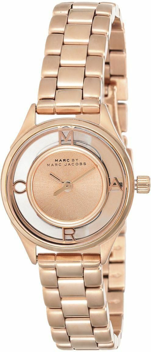 Marc Jacobs Tether Transparent Rose Gold Dial Rose Gold Steel Strap Watch for Women - MBM3417 Buy Now By Marc Jacobs
