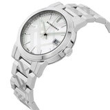 Burberry The City White Dial Silver Steel Strap Watch for Women - BU9144
