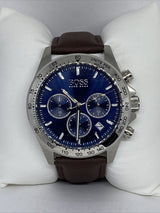 Hugo Boss Ikon Blue Dial Black Leather Strap Watch for Men - 1513176 Buy Now By Hugo Boss