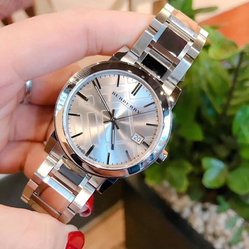 Burberry The City Silver Dial Silver Steel Strap Watch for Women - BU9035 Buy Now By Burberry