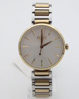 Shop Hugo Boss Allusion Quartz Silver Dial Two Tone Steel Strap Watch For Women - 1502417 in USA