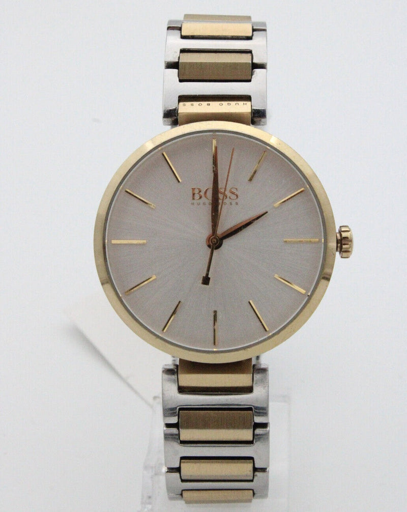 Shop Hugo Boss Allusion Quartz Silver Dial Two Tone Steel Strap Watch For Women - 1502417 in USA
