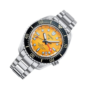 Seiko Prospex The Night of Siam Limited Edition Yellow Dial Silver Steel Strap Watch for Men - SPB487J1