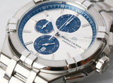 Maurice Lacroix Aikon Chronograph Silver Dial Silver Steel Strap Watch for Men - AI1018-SS002-131-1 Buy Now By Maurice Lacroix