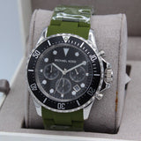 Michael Kors Everest Chronograph Black Dial Green Silicone Strap Watch For Men - MK8981 Buy Now By Michael Kors