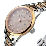 Burberry The Classic Rose Gold Dial Two Tone Steel Strap Watch for Women - BU10117