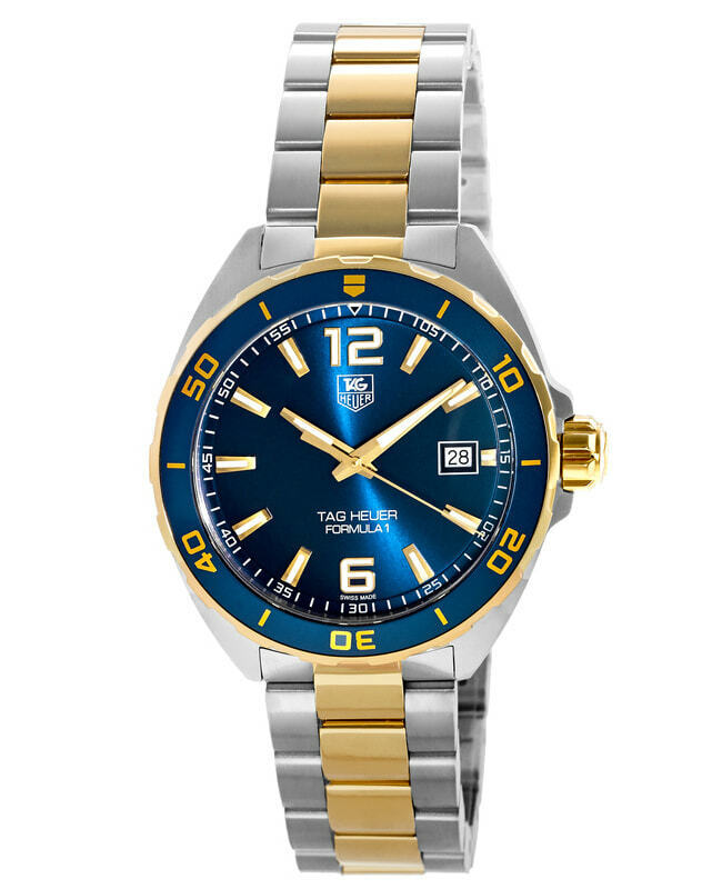 Shop Tag Heuer Formula 1 Analog Blue Dial Two Tone Steel Strap Watch for Men - WAZ1120.BB0879 in USA