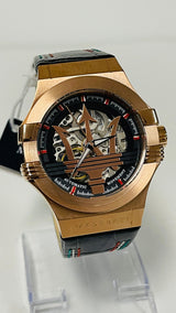 Maserati Potenza Skeleton Limited Edition Dial Black Strap Watch For Men - R8821108026 Buy Now By Maserati