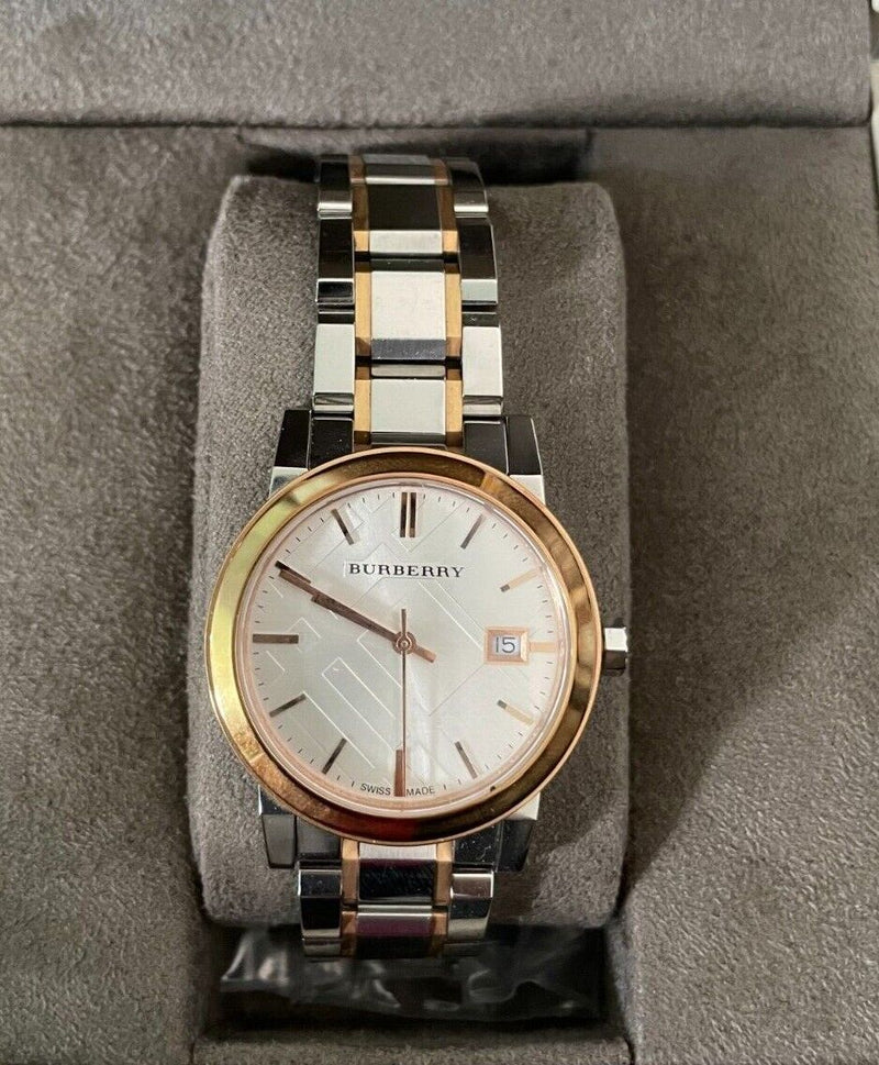 Burberry The City White Dial Two Tone Steel Strap Watch for Women - BU9105 Buy Now By Burberry