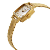 Shop Tissot Lovely Square Silver Dial Gold Mesh Bracelet Watch For Women - T058.109.33.031.00 in USA