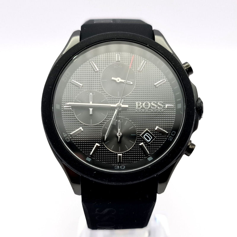 Shop Hugo Boss Velocity Black Dial Black Rubber Strap Watch for Men - 1513720 in USA