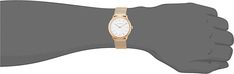Calvin Klein Minimal White Dial Rose Gold Mesh Bracelet Watch for Women - K3M22626 Buy Now By Calvin Klein