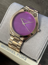 Michael Kors Runway Pink Dial Rose Gold Steel Strap Watch for Women - MK3550 Buy Now By Michael Kors