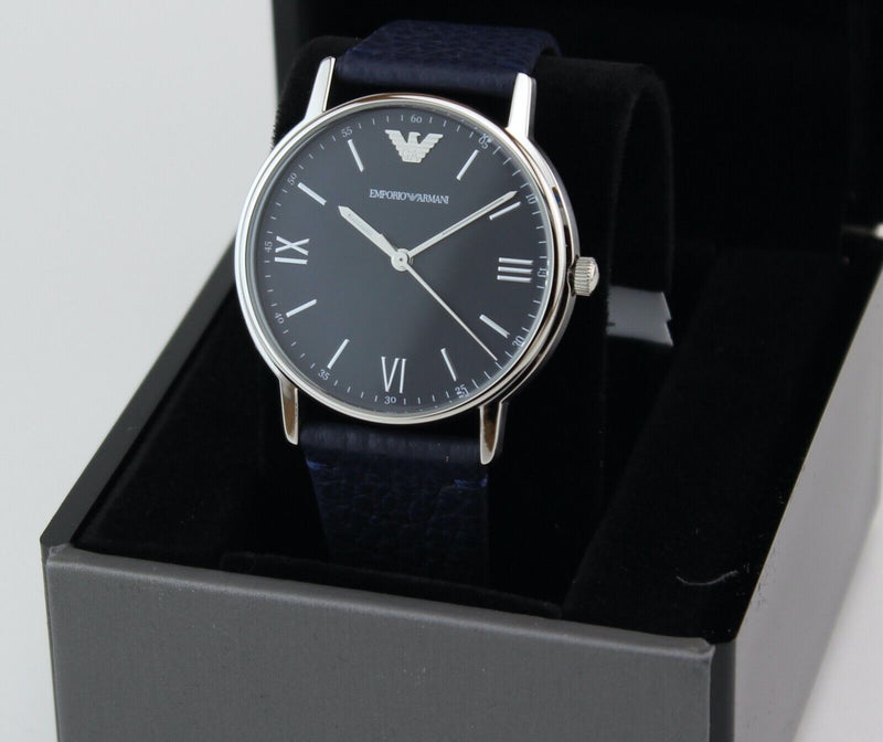 Emporio Armani Kappa Quartz Blue Dial Blue Leather Strap Watch For Women - AR11012 Buy Now By Emporio Armani