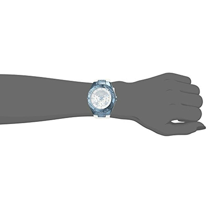 Guess Luna Diamonds White Dial White Rubber Strap Watch for Women - W0653L2 Buy Now By Guess