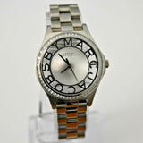 Marc Jacobs Henry Transparent Silver Dial Silver Steel Strap Watch for Women - MBM3337 Buy Now By Marc Jacobs