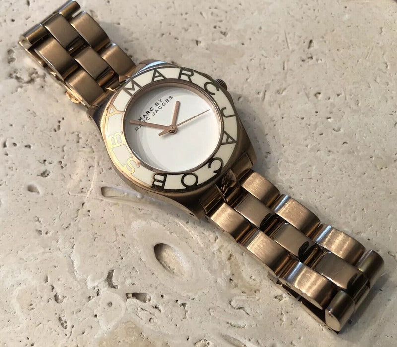 Marc Jacobs Blade White Dial Rose Gold Steel Strap Watch for Women - MBM3076 Buy Now By Marc Jacobs