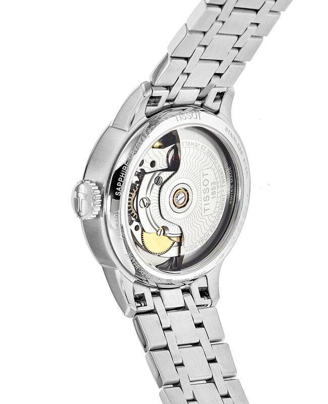 Tissot Chemin Des Tourelles Powermatic 80 Rubies Mother of Pearl Dial Silver Steel Strap Watch For Women - T099.207.11.113.00 Buy Now By Tissot