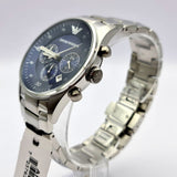 Emporio Armani Sportivo Chronograph Blue Dial Silver Steel Strap Watch For Men - AR5860 Buy Now By Emporio Armani