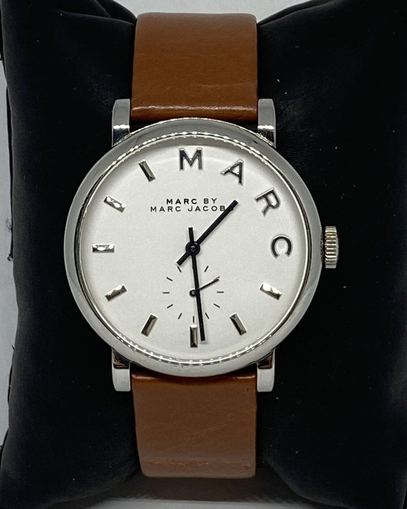 Marc Jacobs Baker White Dial Brown Leather Strap Watch for Women - MBM1265 Buy Now By Marc Jacobs