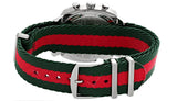 Gucci Grip Quartz Chronograph Red Dial Two Tone NATO Strap Watch for Men - YA157304 Buy Now By Gucci