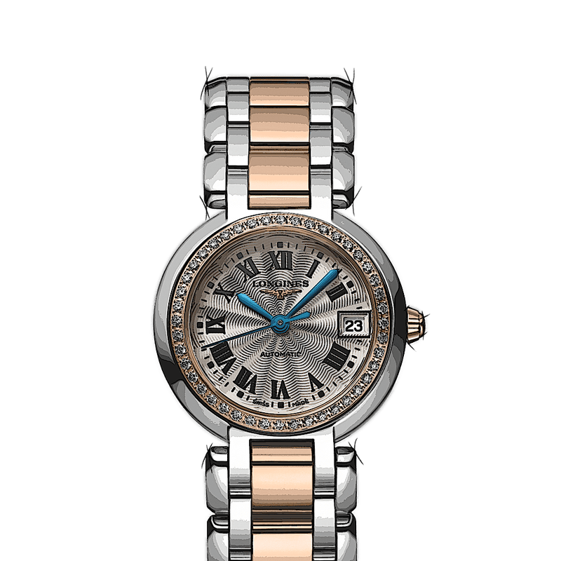 Longines PrimaLuna Automatic Diamond 26.5mm Silver Dial Two Tone Steel Strap Watch for Women - L8.111.5.79.6 Buy Now By Longines