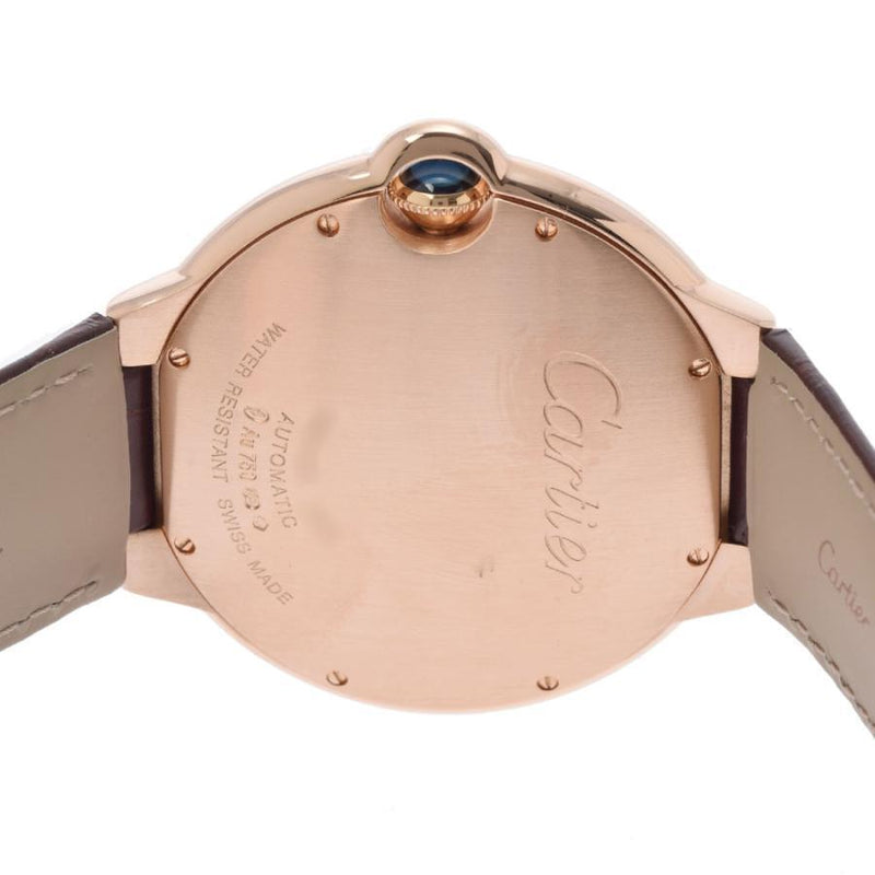 Cartier Ballon Bleu De Cartier Brown Dial Brown Leather Strap Watch for Men - W6920037