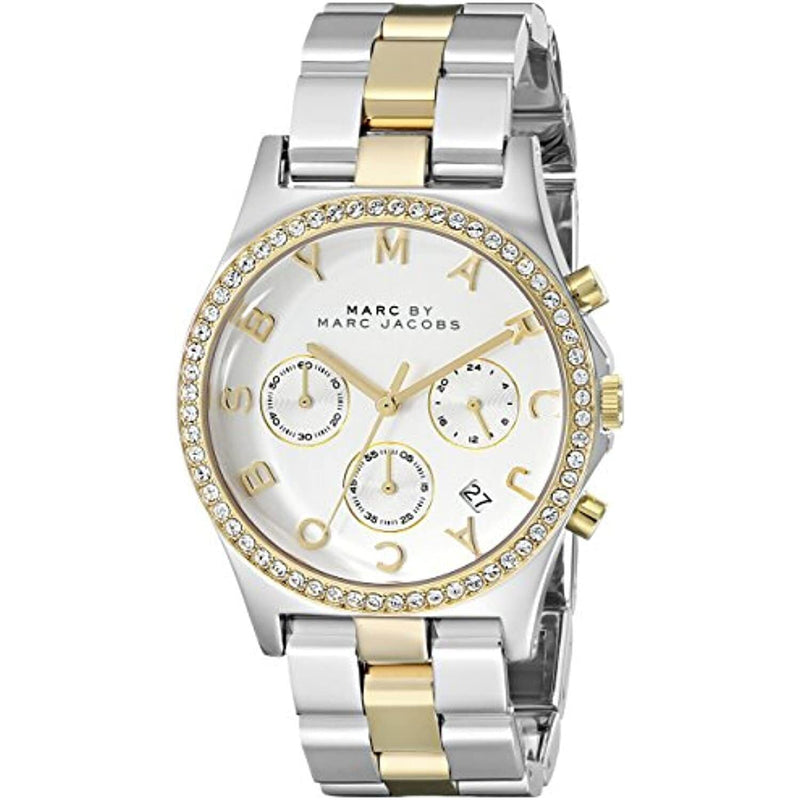 Marc Jacobs Henry Chronograph Silver Dial Two Tone Steel Strap Watch for Women - MBM3197 Buy Now By Marc Jacobs
