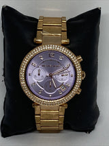 Michael Kors Parker Purple Dial Rose Gold Steel Strap Watch for Women - MK6169 Buy Now By Michael Kors