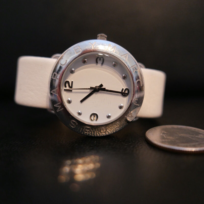 Marc Jacobs Amy White Dial White Leather Strap Watch for Women - MBM1136 Buy Now By Marc Jacobs