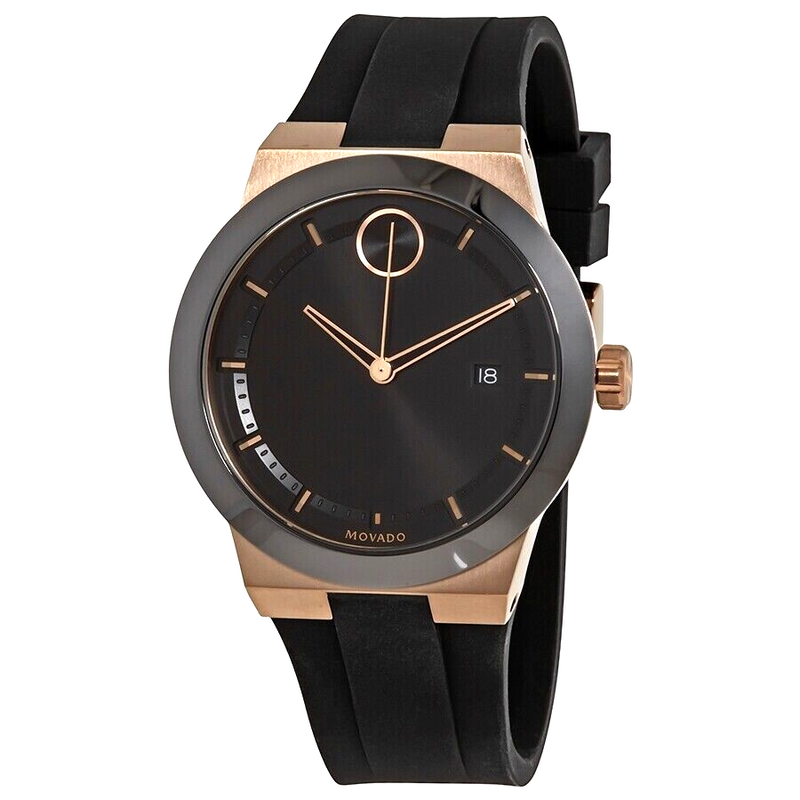 Shop Movado Bold Fusion Black Dial Black Silicone Strap Watch for Men - 3600622 in USA