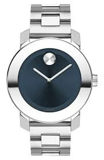 Shop Movado Bold Blue Dial Silver Steel Strap Watch for Women - 3600396 in USA