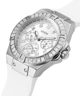 Guess Venus Diamonds White Dial White Rubber Strap Watch for Women - GW0118L3 Buy Now By Guess