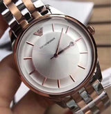 Emporio Armani Lambda Analog Silver Dial Two Tone Steel Strap Watch For Men - AR11044 Buy Now By Emporio Armani
