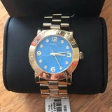Marc Jacobs Amy Blue Dial Gold Steel Strap Watch for Women - MBM3303 Buy Now By Marc Jacobs