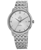Shop Omega De Ville Prestige Co-Axial Silver Dial Silver Steel Strap Watch for Men - 424.10.40.20.02.003 in USA