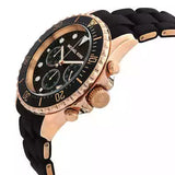 Michael Kors Everest Chronograph Black Dial Black Silicone Strap Watch For Men - MK9055 Buy Now By Michael Kors
