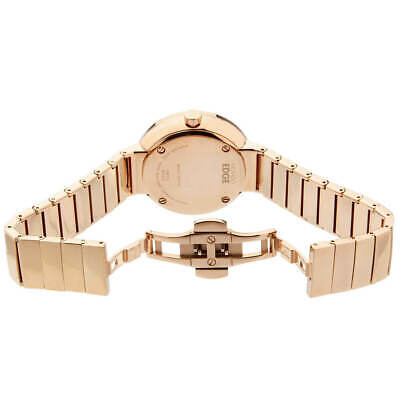 Shop Movado Edge Rose Gold Dial Rose Gold Steel Strap Watch for Women - 3680013 in USA