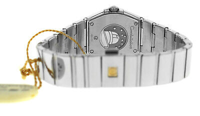 Shop Omega Constellation Quartz Diamonds Silver Dial Silver Steel Strap Watch for Women - 123.15.27.60.55.004 in USA