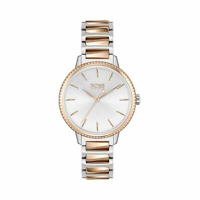 Shop Hugo Boss Signature Silver Dial Two Tone Steel Strap Watch for Women - 1502567 in USA