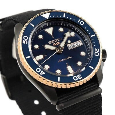 Seiko 5 Sports Automatic Blue Dial Black NATO Strap Watch for Men - SBSA098 Buy Now By Seiko