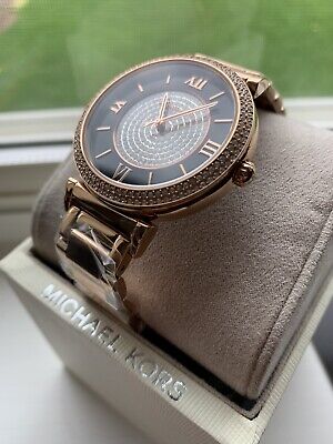 Michael Kors Catlin Black Dial Gold Steel Strap Watch for Women - MK3338 Buy Now By Michael Kors