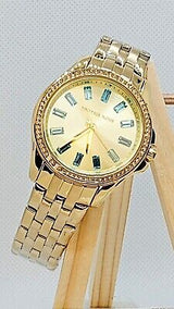 Michael Kors Mini Pilot Quartz Gold Dial Gold Steel Strap Watch For Women - MK7366 Buy Now By Michael Kors
