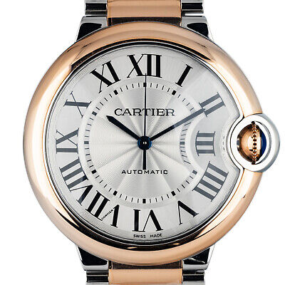 Cartier Ballon Bleu De Cartier Silver Dial Two Tone Steel Strap Watch for Women - W2BB0033
