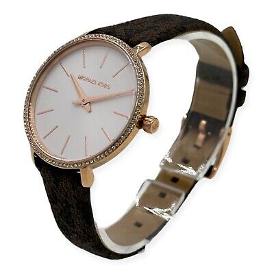 Michael Kors Pyper Quartz Silver Dial Brown Leather Strap Watch for Women - MK1036 Buy Now By Michael Kors
